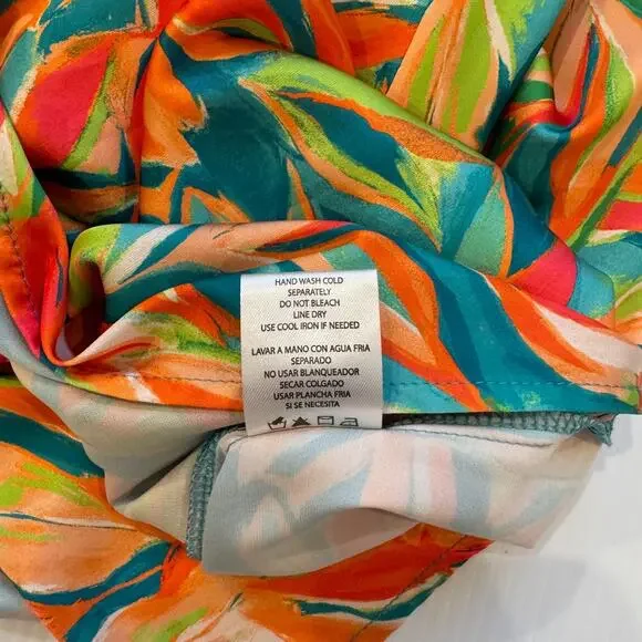 Nicole Miller One Shoulder Tropical Maxi Dress Women's 10 Resort Vacation Cruise - Picture 15 of 16